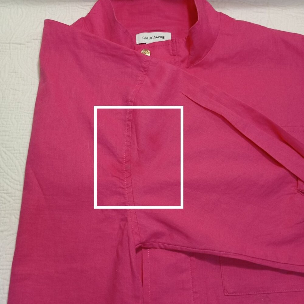 Calligraphie By Anthropologie Lightweight Jacket Women Pink & Snap Cuffs Sz M - Picture 10 of 16